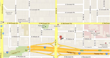 Our location on the map